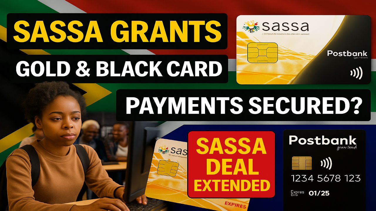 SASSA Grants: Gold and Black Card Payments Secured Postbank–SASSA Deal Extended Three Months Beyond 30 September 2025