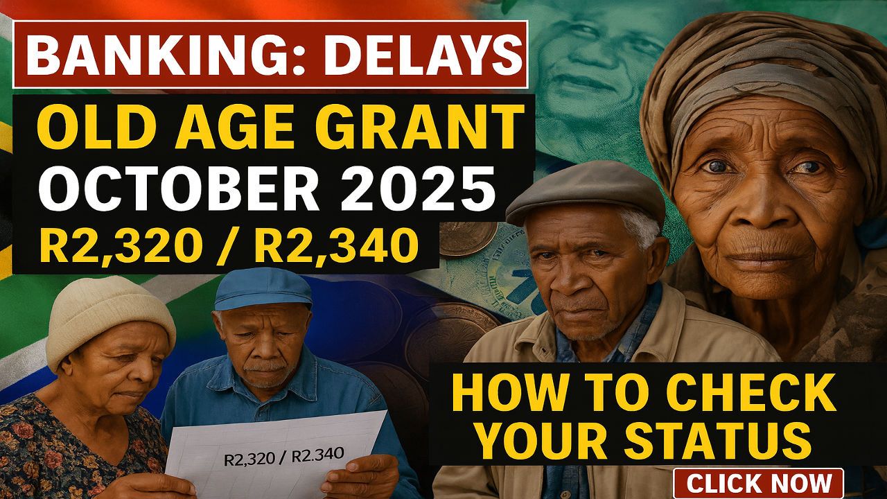 Old Age Grant October 2025: Exact Pay Dates, Amount (R2,320 / R2,340), Banking Delays, and How to Check Your Status