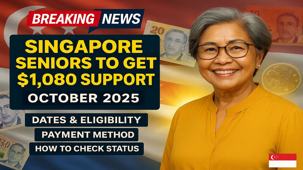 Singapore Seniors to Get S$1,080 Support in October 2025: Dates, Eligibility, Payment Method, and How to Check Status