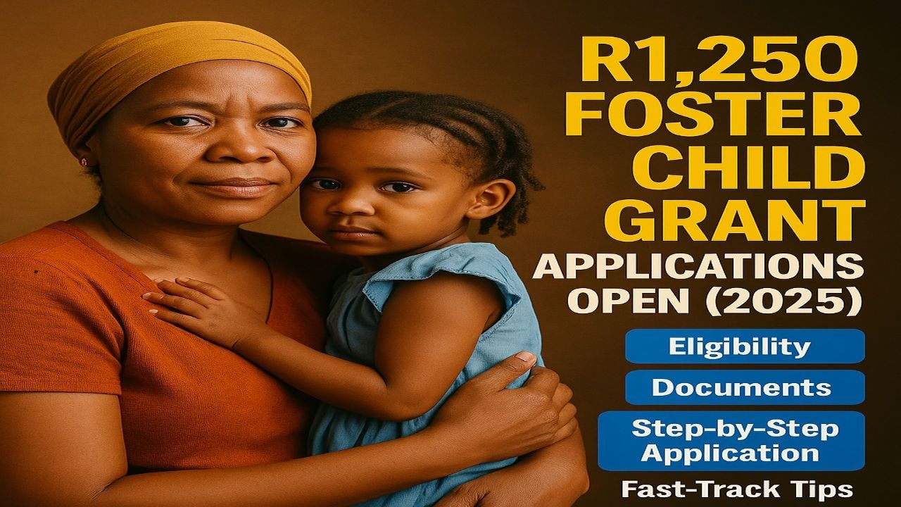 R1,250 Foster Child Grant Applications Open (2025): Eligibility, Documents, Step-by-Step Application and Fast-Track Tips