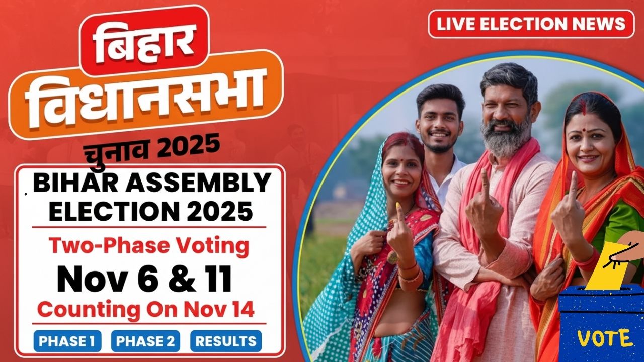 Bihar Assembly Election 2025: Two-Phase Voting On November 6 And 11, Counting On November 14